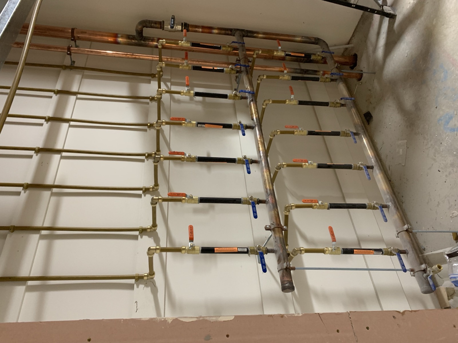 Riverstone Co — neat copper plumbing and isolation valves